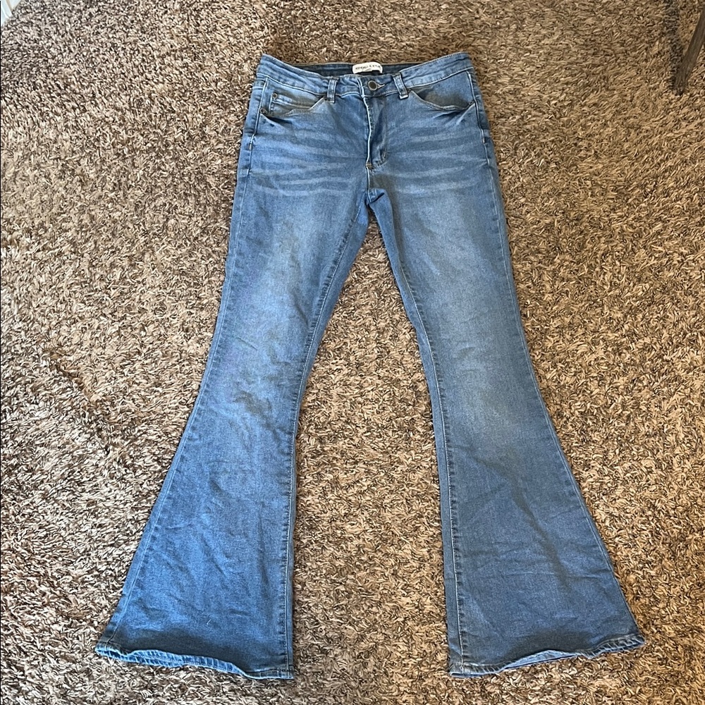 Kendall & Kylie Medium Wash Flare Jeans